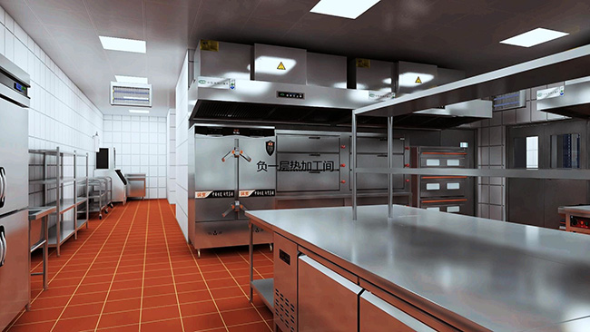 商用厨房设备摆放