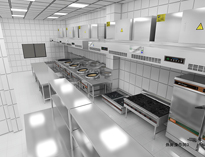 酒店厨具厂家告诉你食堂厨房各功能区的职能