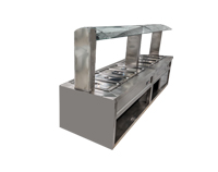 柜式带玻璃罩保温售卖台